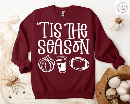 Graphic Cotton Crew Sweatshirt - Fall Tis the Season - Sweet Pea Designs - Gift Shop