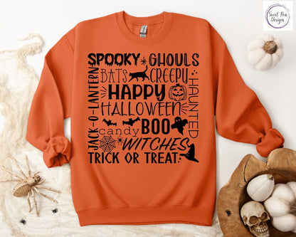 Graphic Cotton Crew Sweatshirt - Halloween - Sweet Pea Designs - Gift Shop