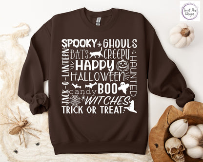 Graphic Cotton Crew Sweatshirt - Halloween - Sweet Pea Designs - Gift Shop