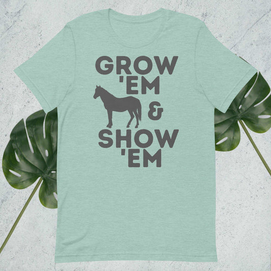 Grow 'Em and Show 'Em - Horse (Charcoal Print) - Sweet Pea Designs - Gift Shop