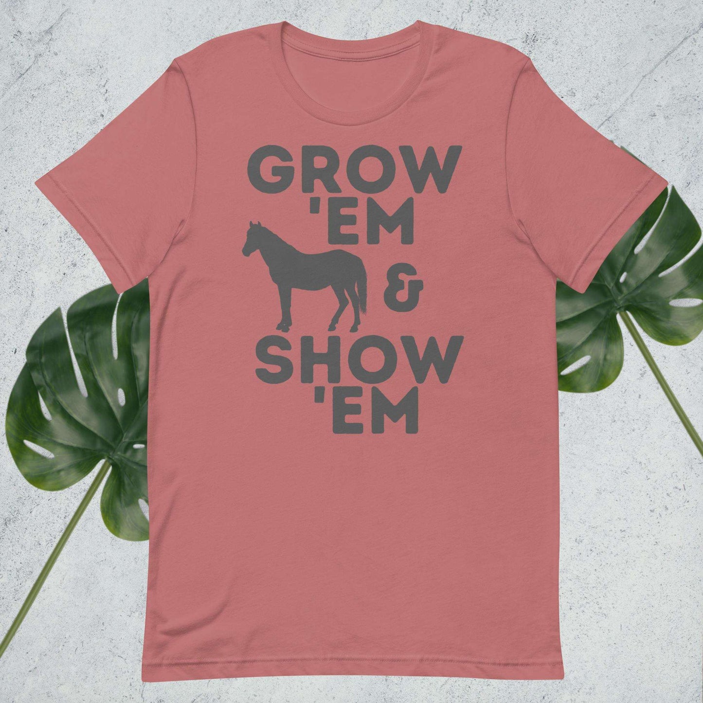 Grow 'Em and Show 'Em - Horse (Charcoal Print) - Sweet Pea Designs - Gift Shop