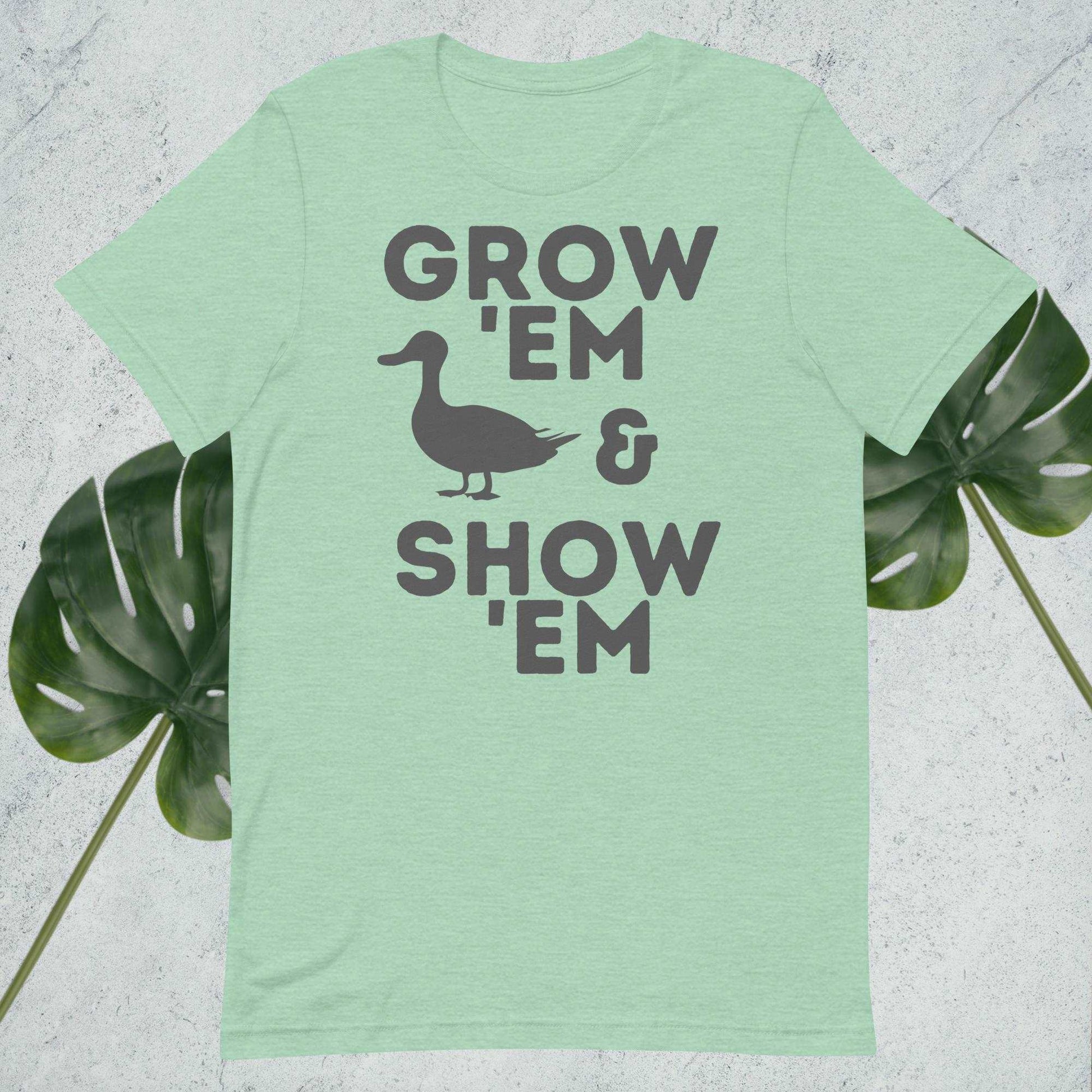 Grow 'Em and Show 'Em Shirt - Duck (Charcoal Print) - Sweet Pea Designs - Gift Shop