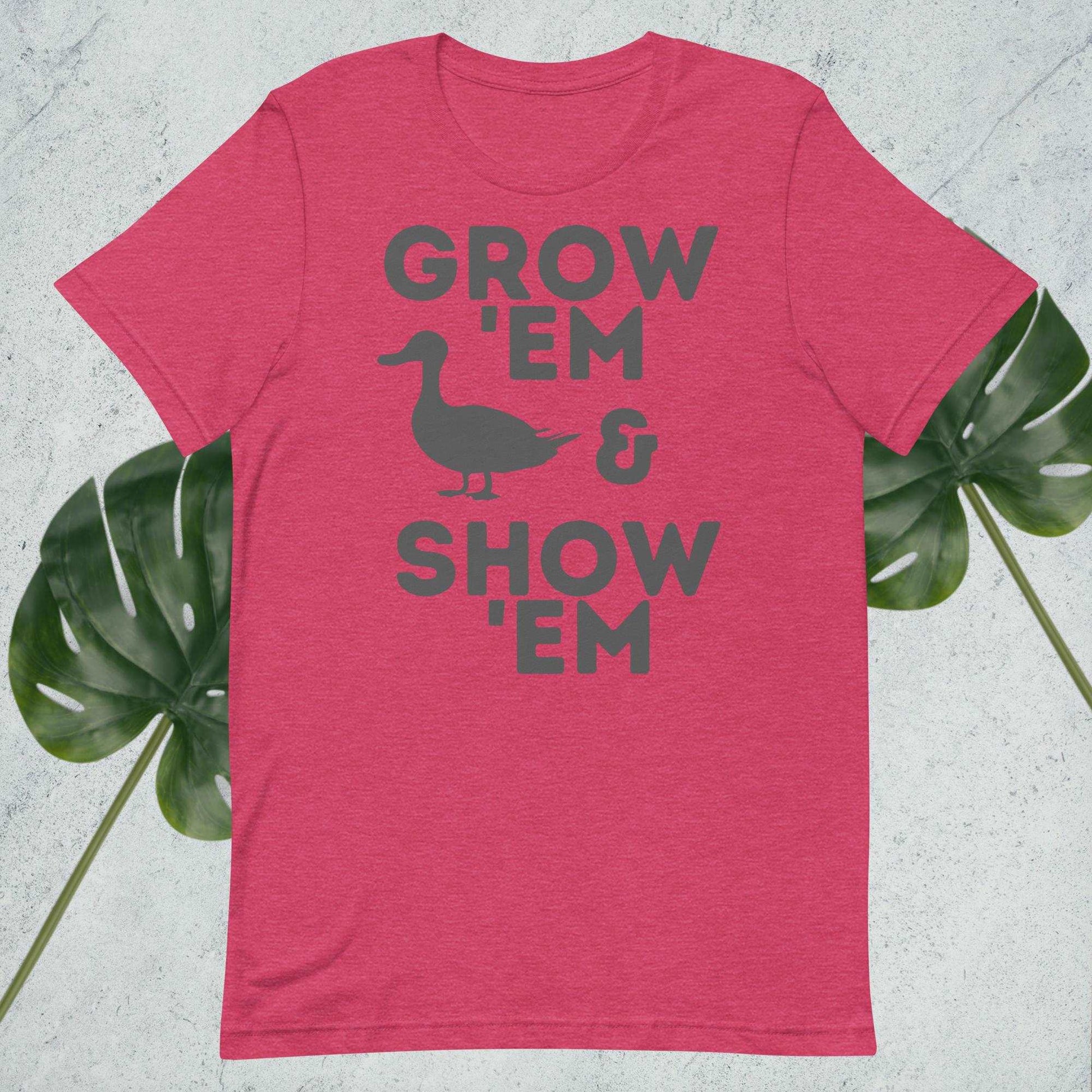 Grow 'Em and Show 'Em Shirt - Duck (Charcoal Print) - Sweet Pea Designs - Gift Shop