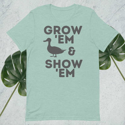 Grow 'Em and Show 'Em Shirt - Duck (Charcoal Print) - Sweet Pea Designs - Gift Shop