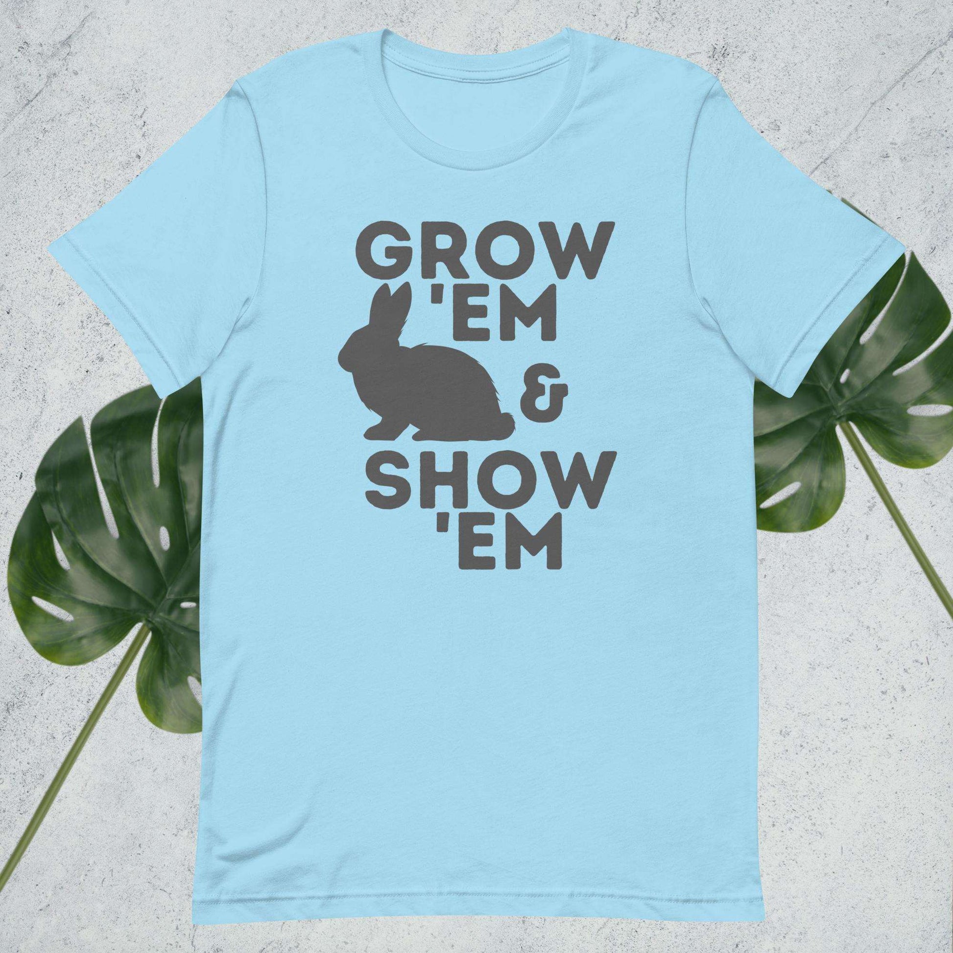 Grow 'Em and Show 'Em Shirt - Rabbit (Charcoal Print) - Sweet Pea Designs - Gift Shop