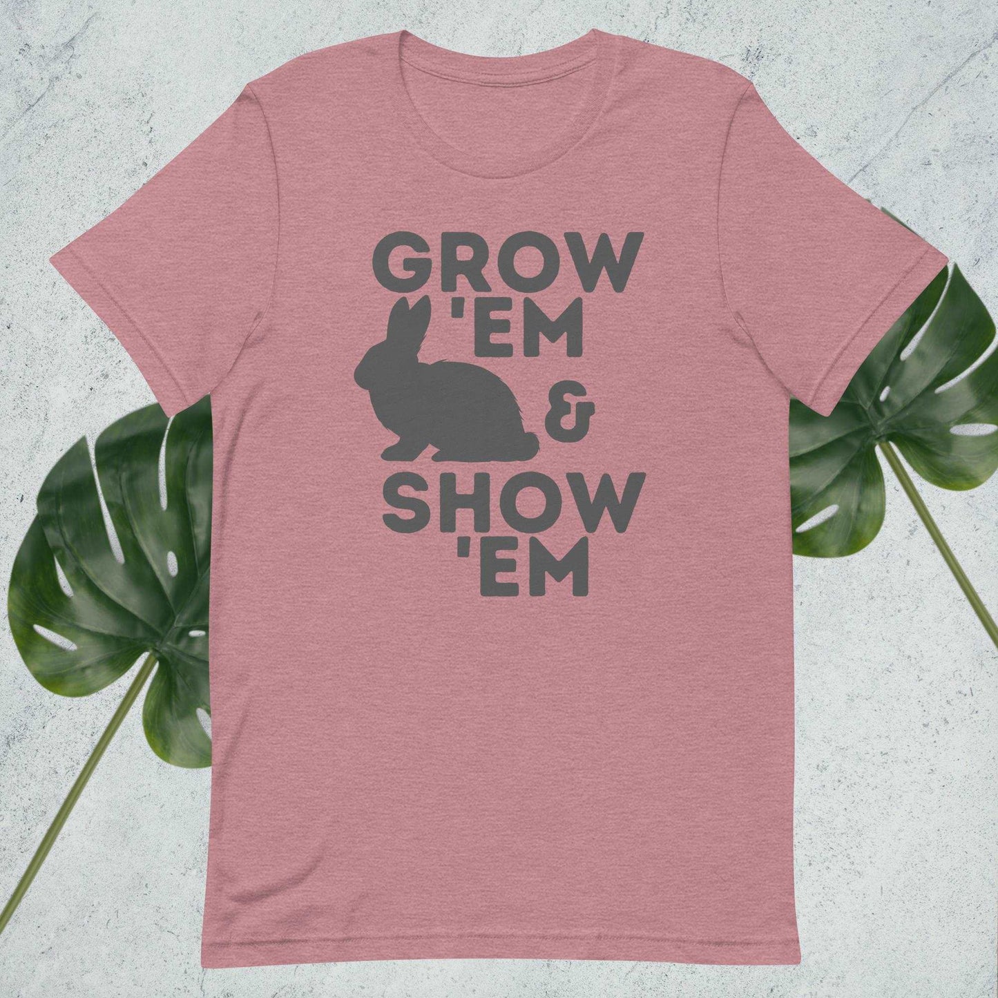 Grow 'Em and Show 'Em Shirt - Rabbit (Charcoal Print) - Sweet Pea Designs - Gift Shop