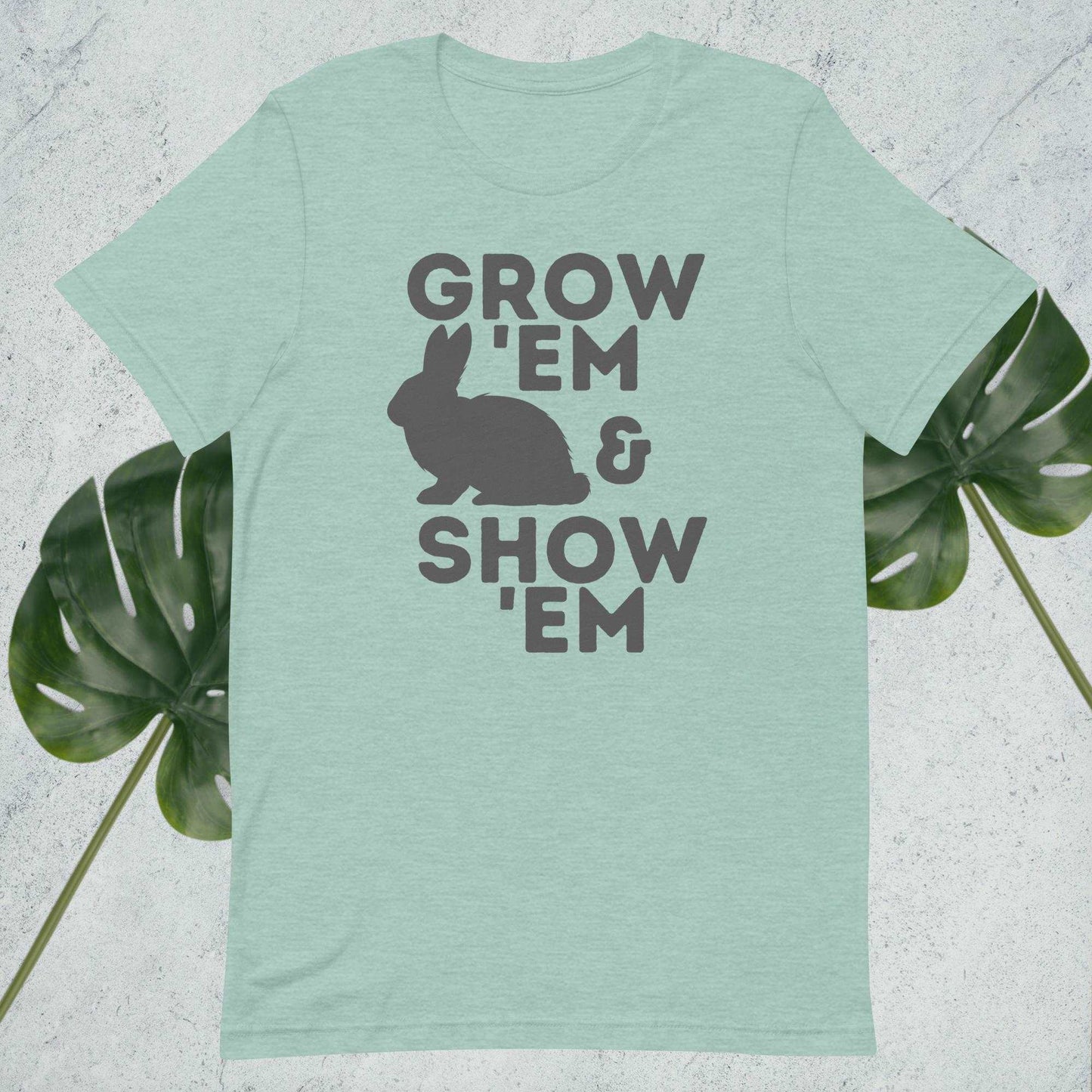 Grow 'Em and Show 'Em Shirt - Rabbit (Charcoal Print) - Sweet Pea Designs - Gift Shop