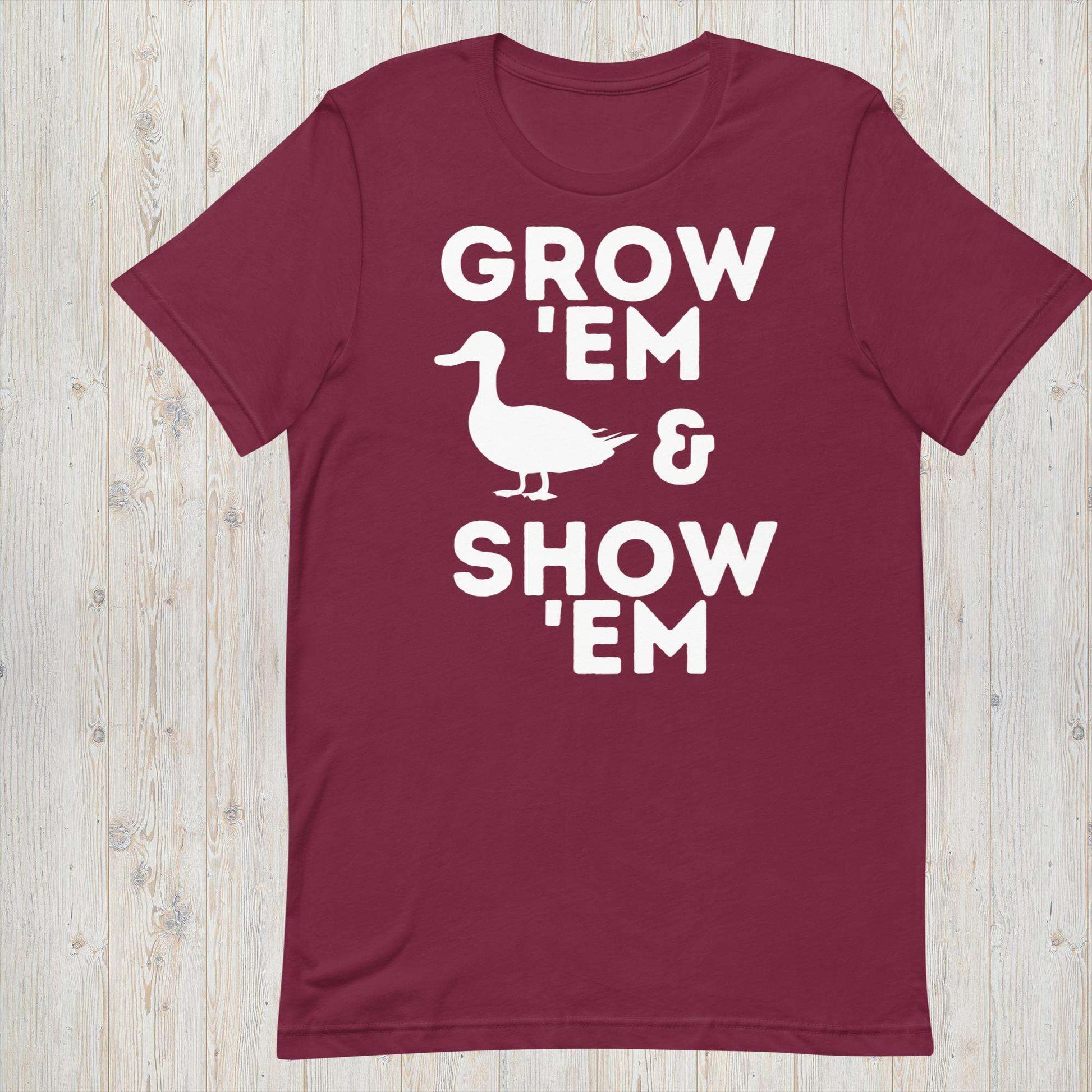 Grow 'Em and Show 'Em Short Sleeve Shirt - Duck - Sweet Pea Designs - Gift Shop