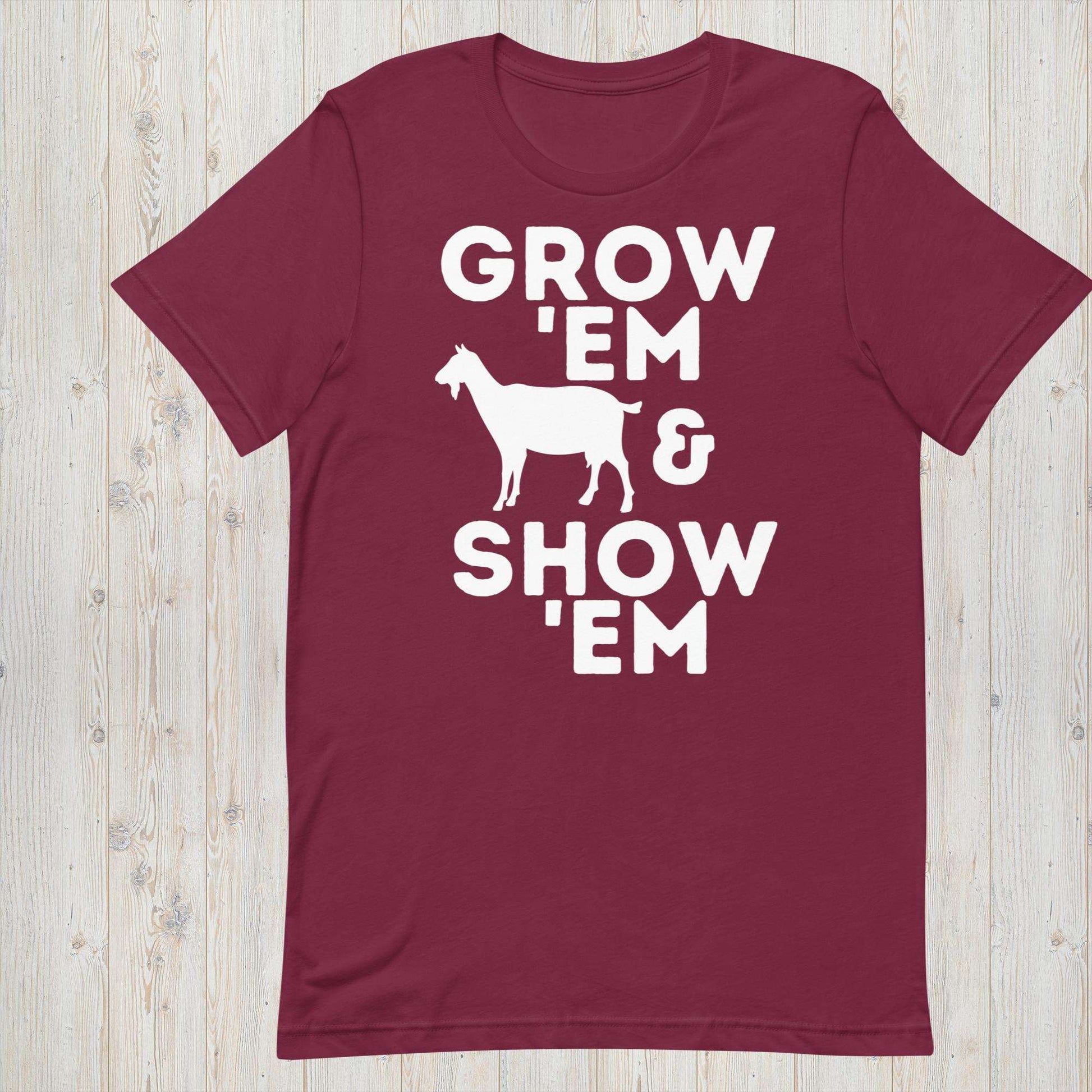 Grow 'Em and Show 'Em Short Sleeve Shirt - Goat (Female) - Sweet Pea Designs - Gift Shop