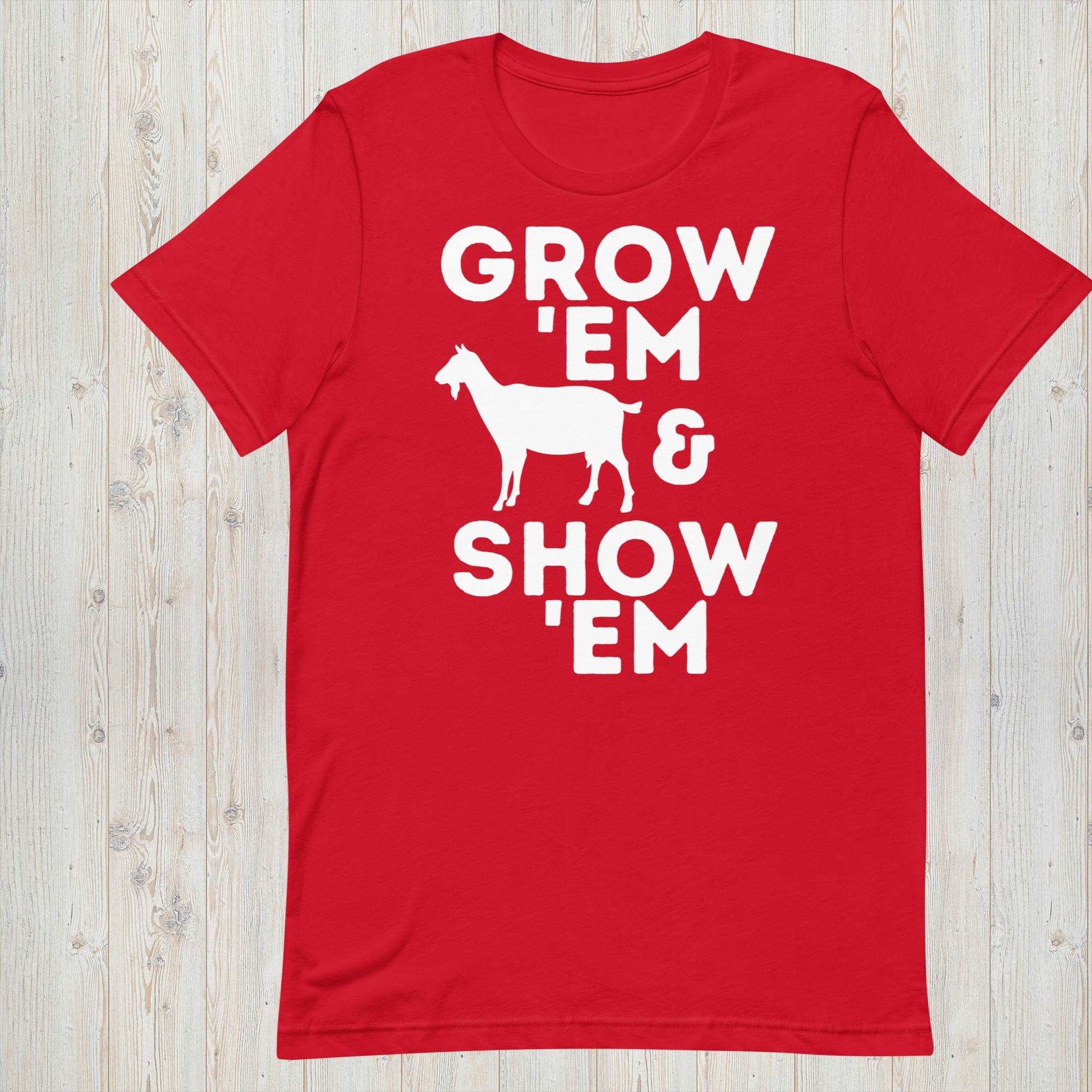 Grow 'Em and Show 'Em Short Sleeve Shirt - Goat (Female) - Sweet Pea Designs - Gift Shop