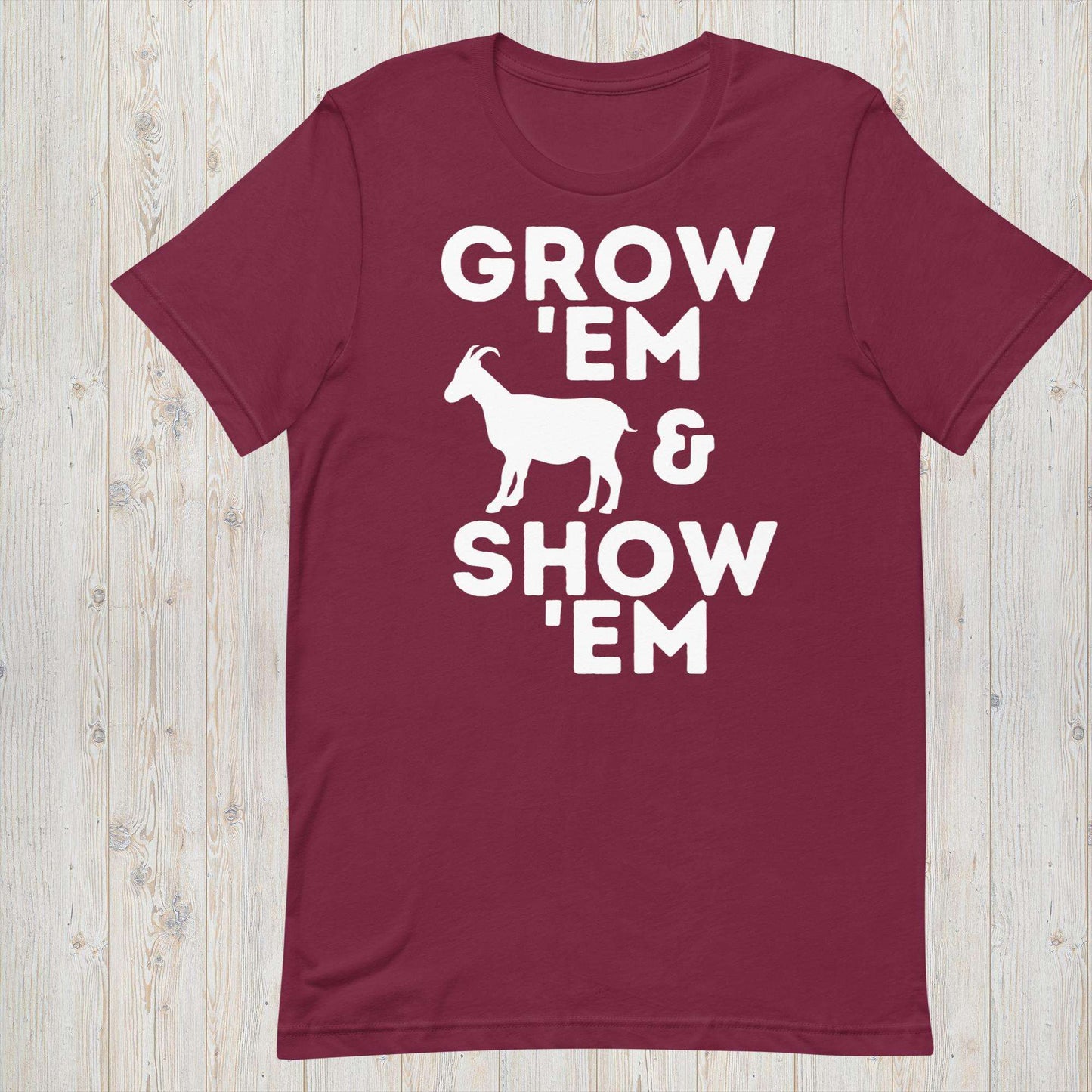 Grow 'Em and Show 'Em Short Sleeve Shirt - Goat (Male) - Sweet Pea Designs - Gift Shop