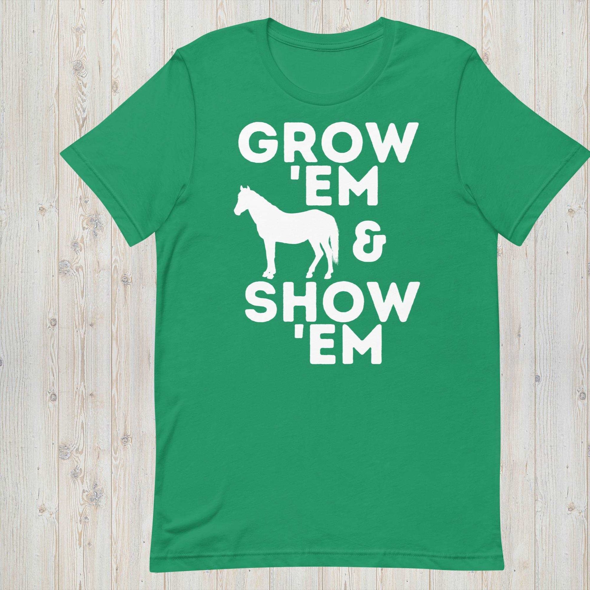 Grow 'Em and Show 'Em Short Sleeve Shirt - Horse - Sweet Pea Designs - Gift Shop