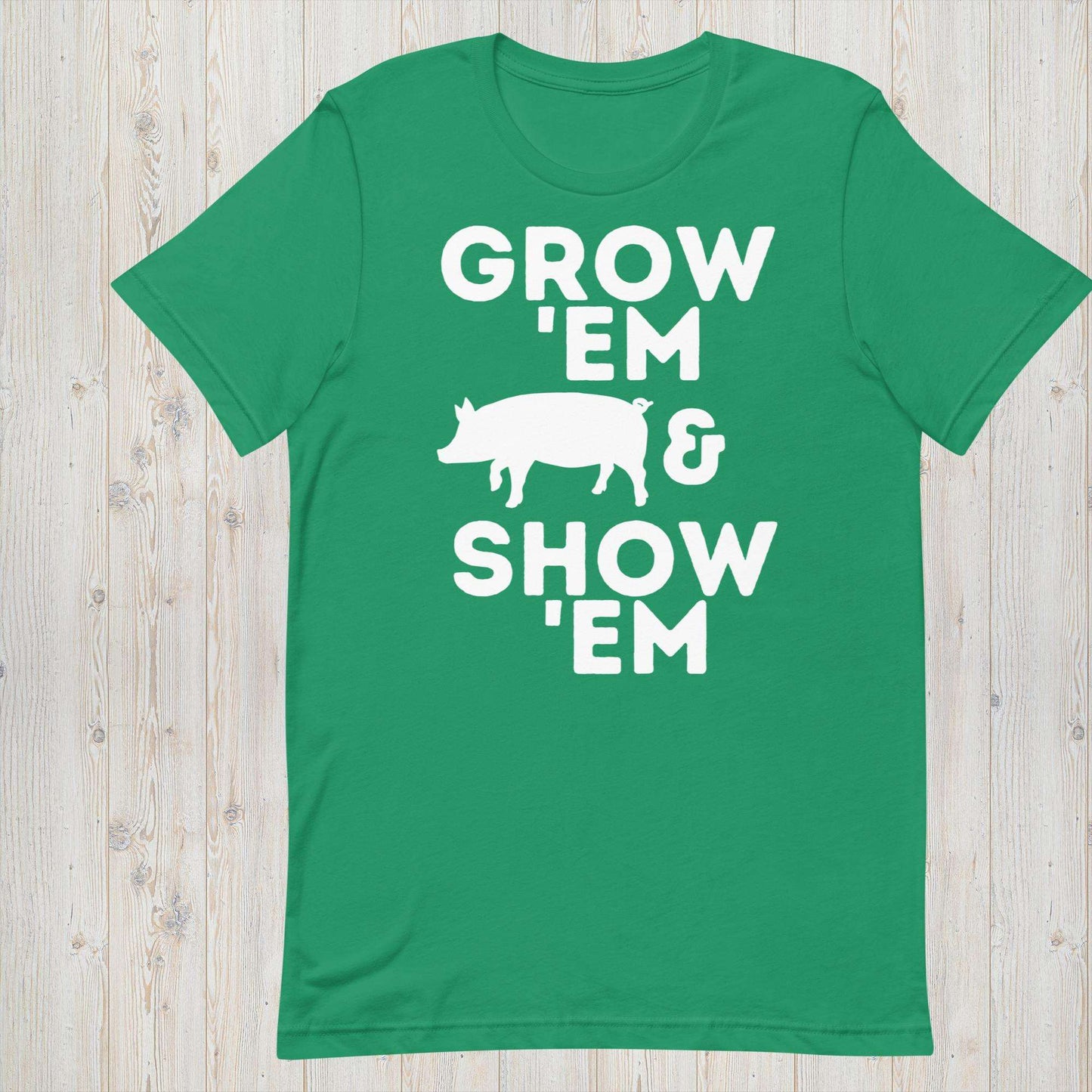 Grow 'Em and Show 'Em Short Sleeve Shirt - Pig - Sweet Pea Designs - Gift Shop