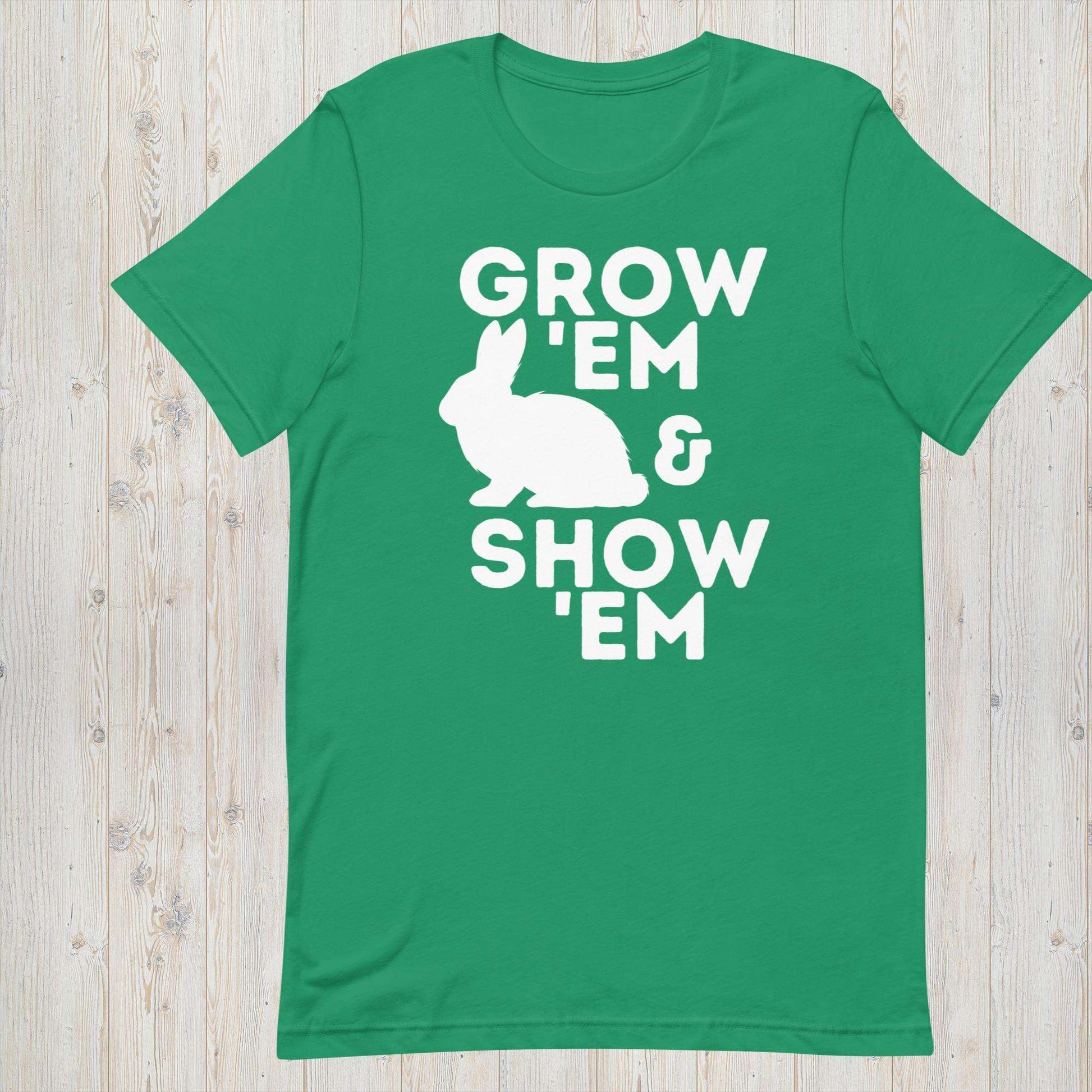 Grow 'Em and Show 'Em Short Sleeve Shirt - Rabbit - Sweet Pea Designs - Gift Shop