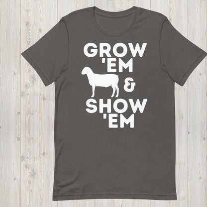 Grow 'Em and Show 'Em Short Sleeve Shirt - Sheep - Sweet Pea Designs - Gift Shop