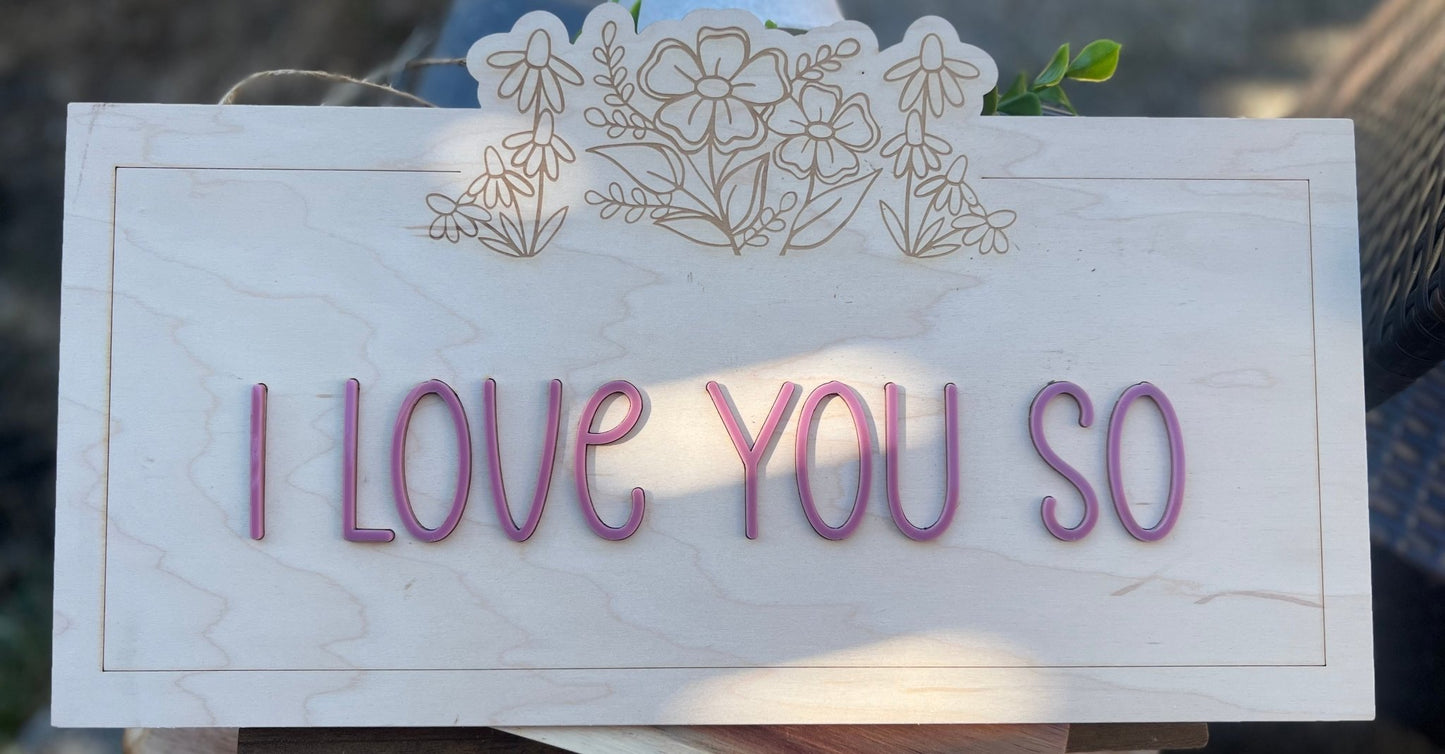 I love you so - Sweet Pea Designs - Gift Shop