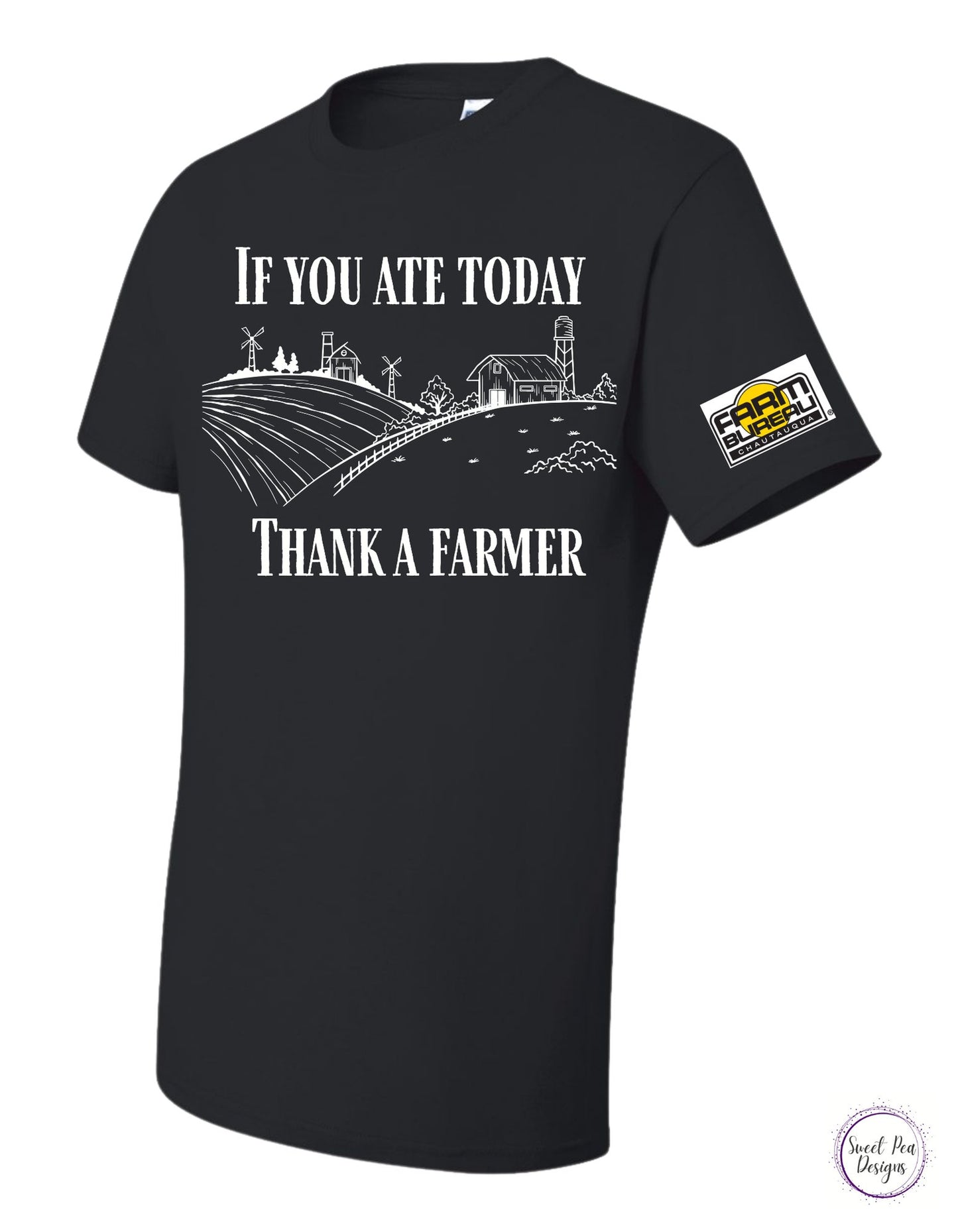 If You Ate Today Thank A Farmer Cotton Short Sleeve Shirt - Sweet Pea Designs - Gift Shop