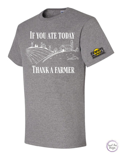 If You Ate Today Thank A Farmer Cotton Short Sleeve Shirt - Sweet Pea Designs - Gift Shop