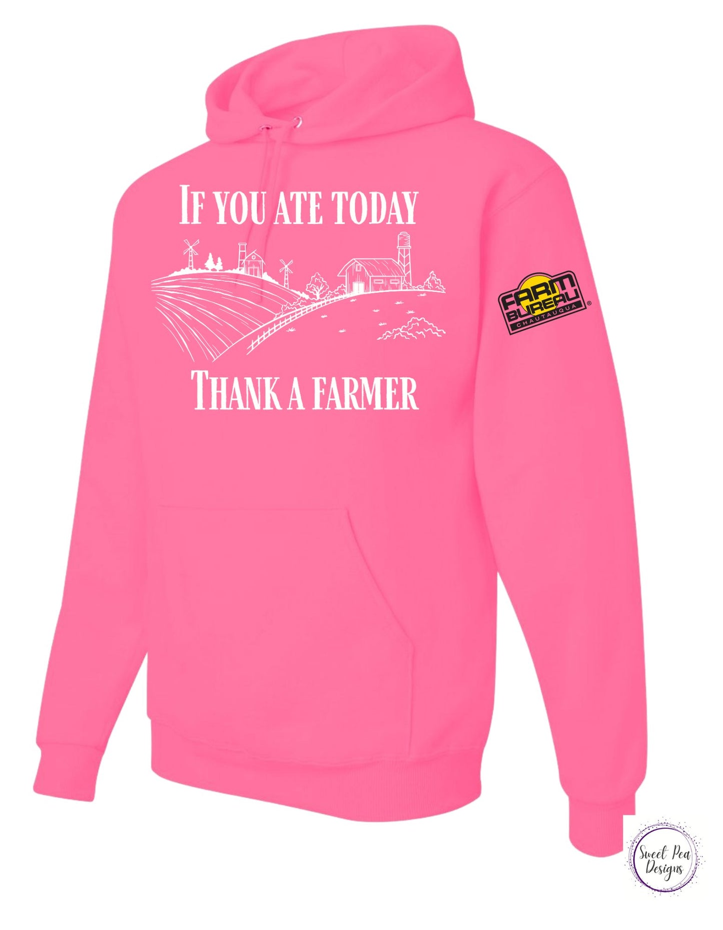 If You Ate Today Thank A Farmer Cotton Sweatshirt - Sweet Pea Designs - Gift Shop