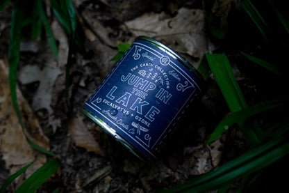 Jump In The Lake | Eucalyptus + Ozone 8oz Soy Candle - Sweet Pea Designs - Gift Shop