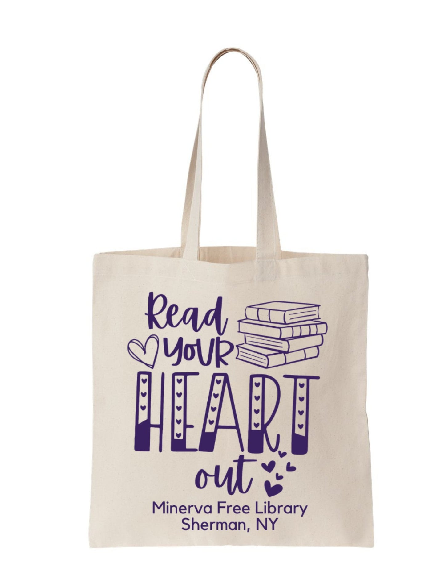 Minerva Free Library Fundraiser Tote Bag - Sweet Pea Designs - Gift Shop