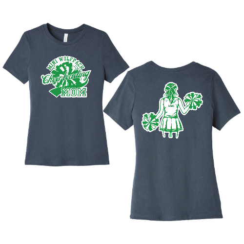 Mini Wolfpack Cheerleading Womens Short Sleeve Shirt - Sweet Pea Designs - Gift Shop