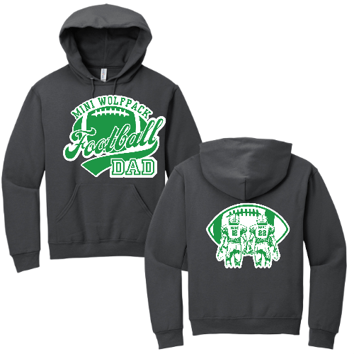 Mini Wolfpack Football Cotton Hooded Sweatshirt - Sweet Pea Designs - Gift Shop