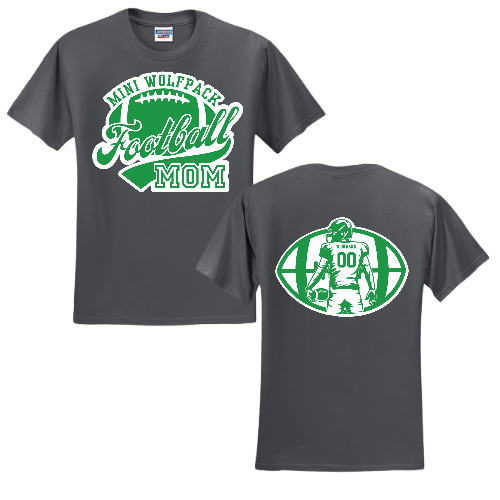 Mini Wolfpack Football Short Sleeve Shirt - Sweet Pea Designs - Gift Shop