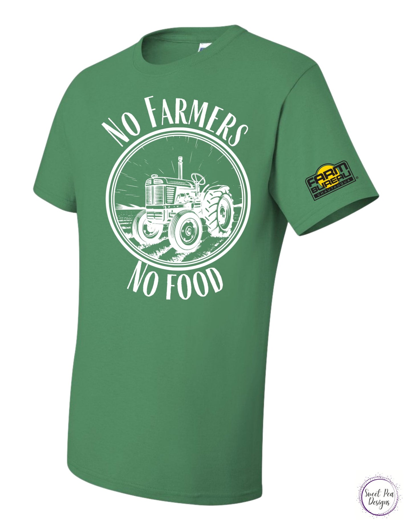 No Farmers No Food Cotton Short Sleeve Shirt - Sweet Pea Designs - Gift Shop