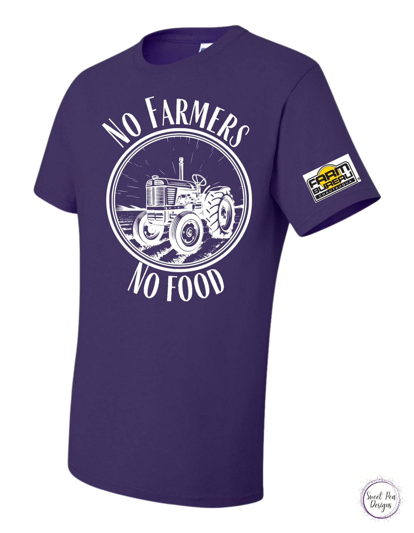 No Farmers No Food Cotton Short Sleeve Shirt - Sweet Pea Designs - Gift Shop