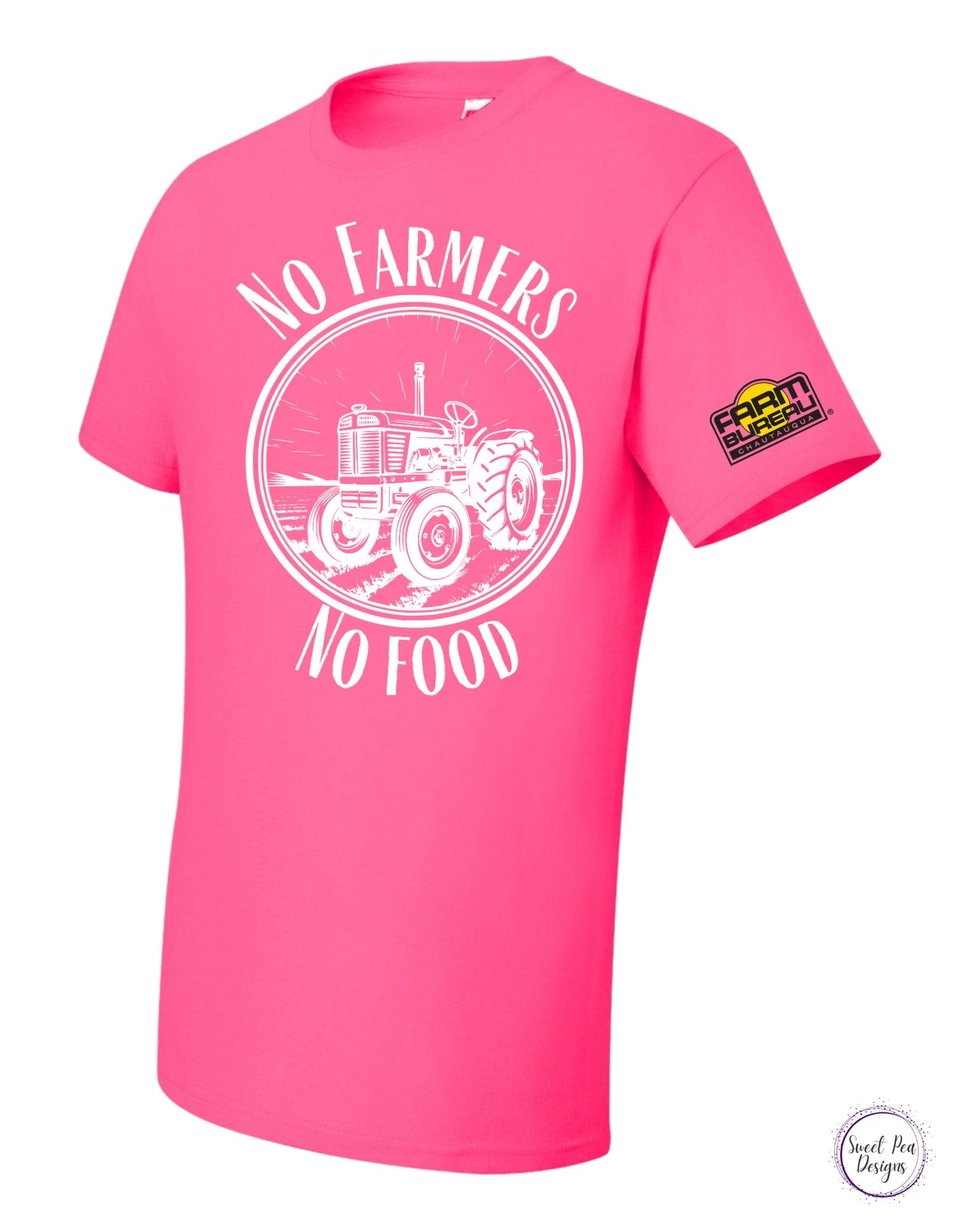 No Farmers No Food Cotton Short Sleeve Shirt - Sweet Pea Designs - Gift Shop