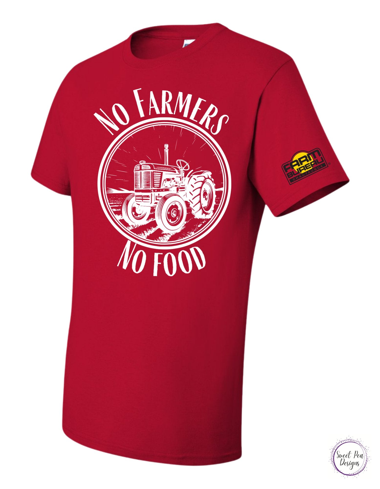 No Farmers No Food Cotton Short Sleeve Shirt - Sweet Pea Designs - Gift Shop