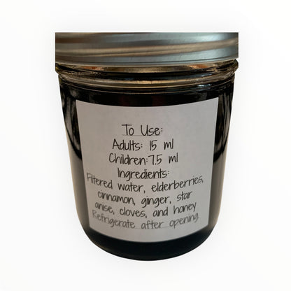 Organic Elderberry Syrup 8oz - Sweet Pea Designs - Gift Shop