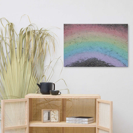 Rainbow Chalk Canvas Print - Sweet Pea Designs - Gift Shop