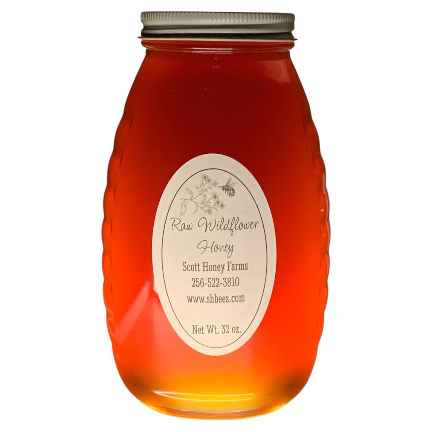 Raw Wildflower Honey 32 oz. - Sweet Pea Designs - Gift Shop