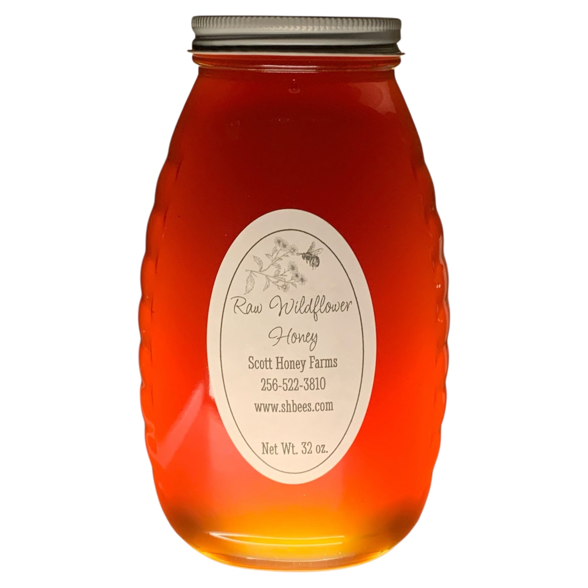 Raw Wildflower Honey 32 oz. - Sweet Pea Designs - Gift Shop