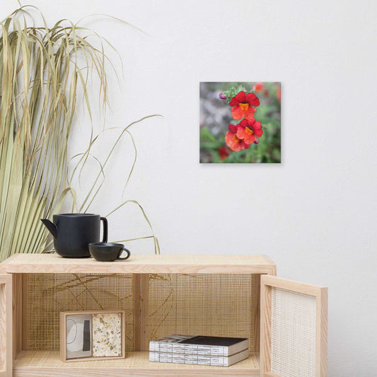 Red Flower Canvas Print - Sweet Pea Designs - Gift Shop