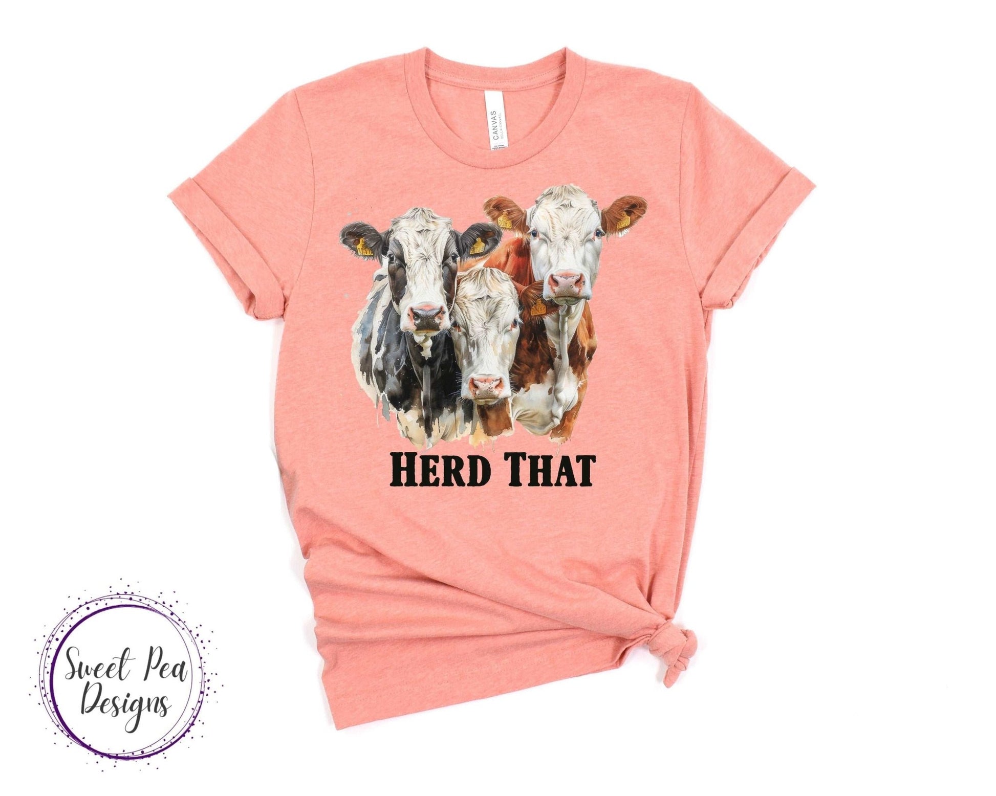 Ringspun Cotton Short Sleeve Shirt - Herd That - Sweet Pea Designs - Gift Shop