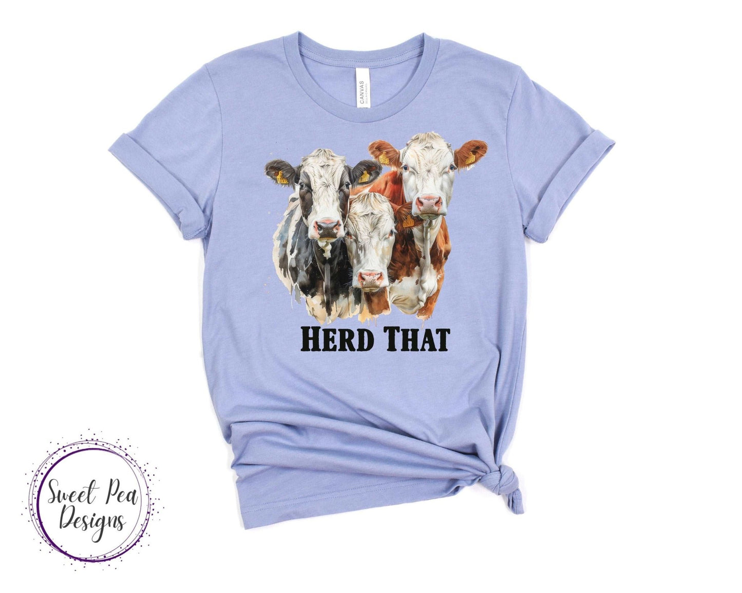 Ringspun Cotton Short Sleeve Shirt - Herd That - Sweet Pea Designs - Gift Shop