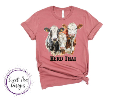 Ringspun Cotton Short Sleeve Shirt - Herd That - Sweet Pea Designs - Gift Shop