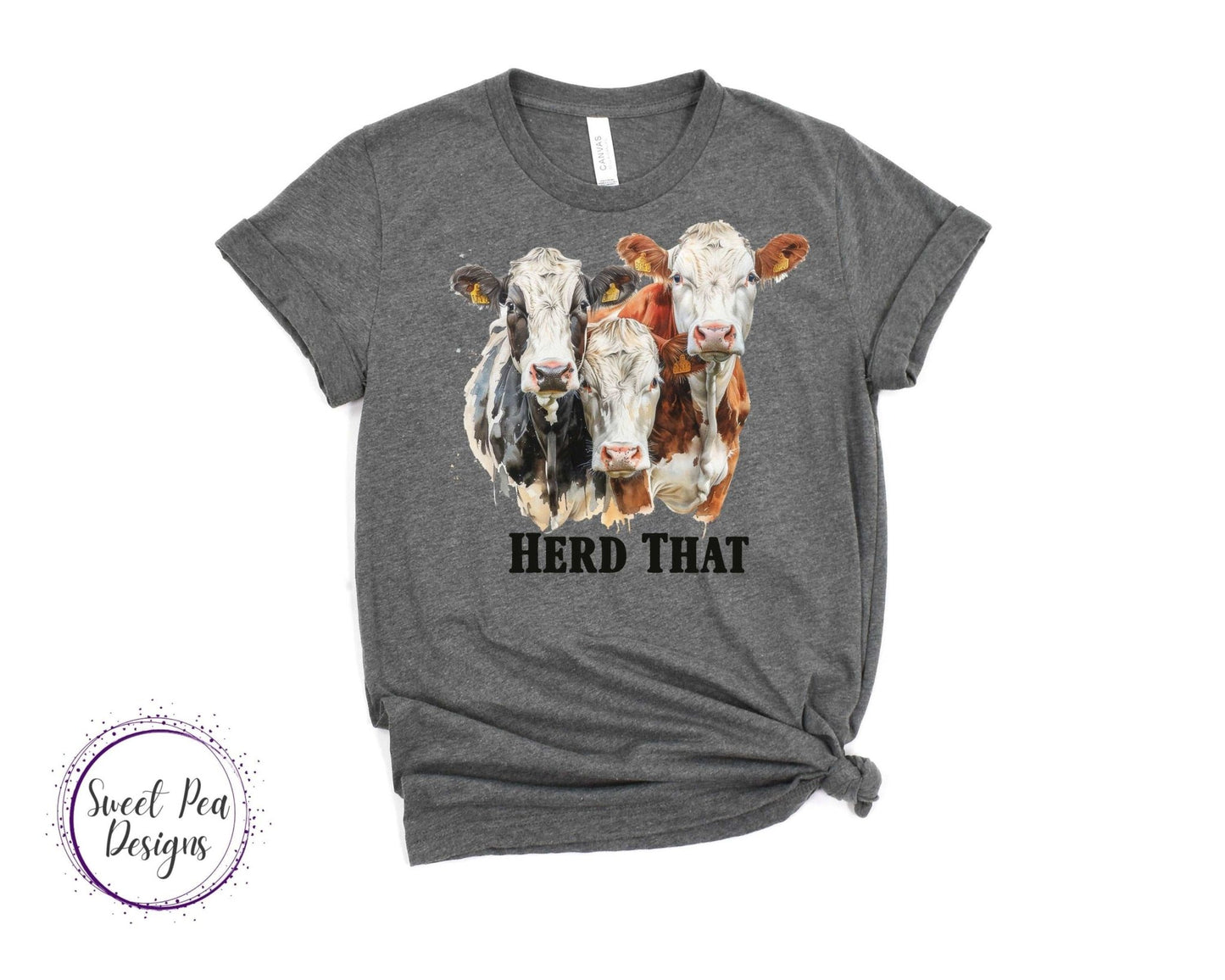 Ringspun Cotton Short Sleeve Shirt - Herd That - Sweet Pea Designs - Gift Shop