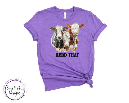 Ringspun Cotton Short Sleeve Shirt - Herd That - Sweet Pea Designs - Gift Shop