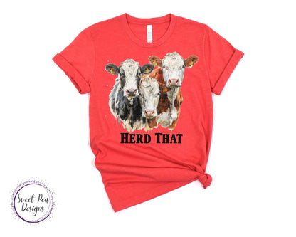 Ringspun Cotton Short Sleeve Shirt - Herd That - Sweet Pea Designs - Gift Shop