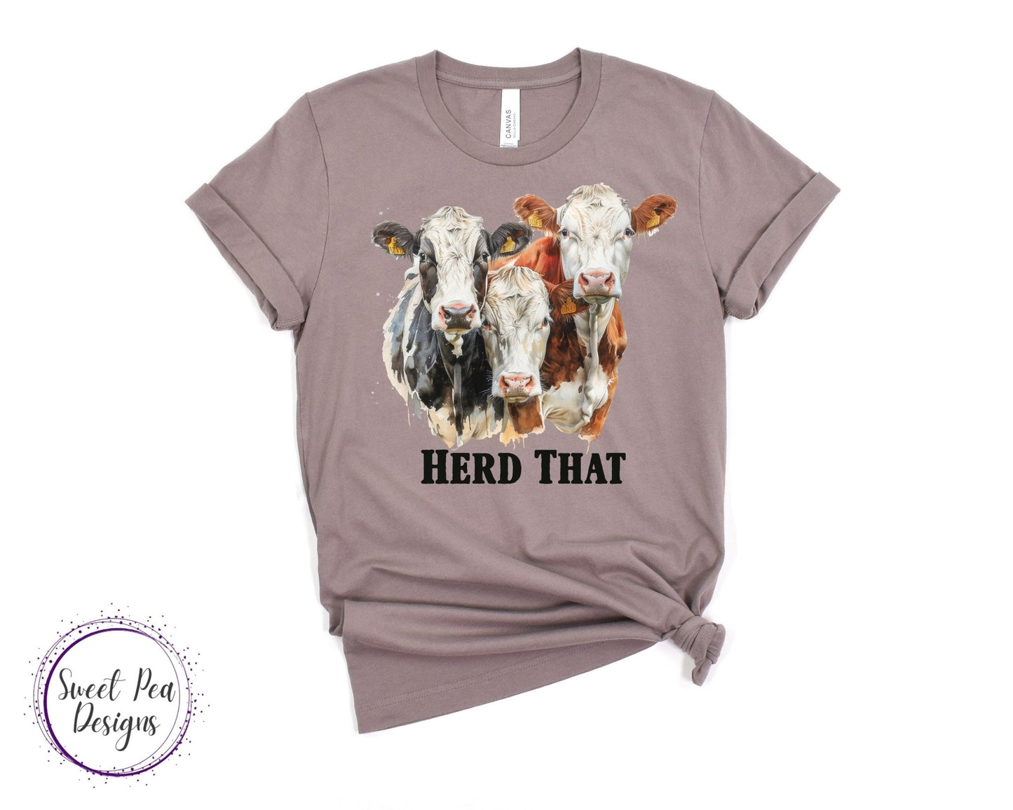 Ringspun Cotton Short Sleeve Shirt - Herd That - Sweet Pea Designs - Gift Shop