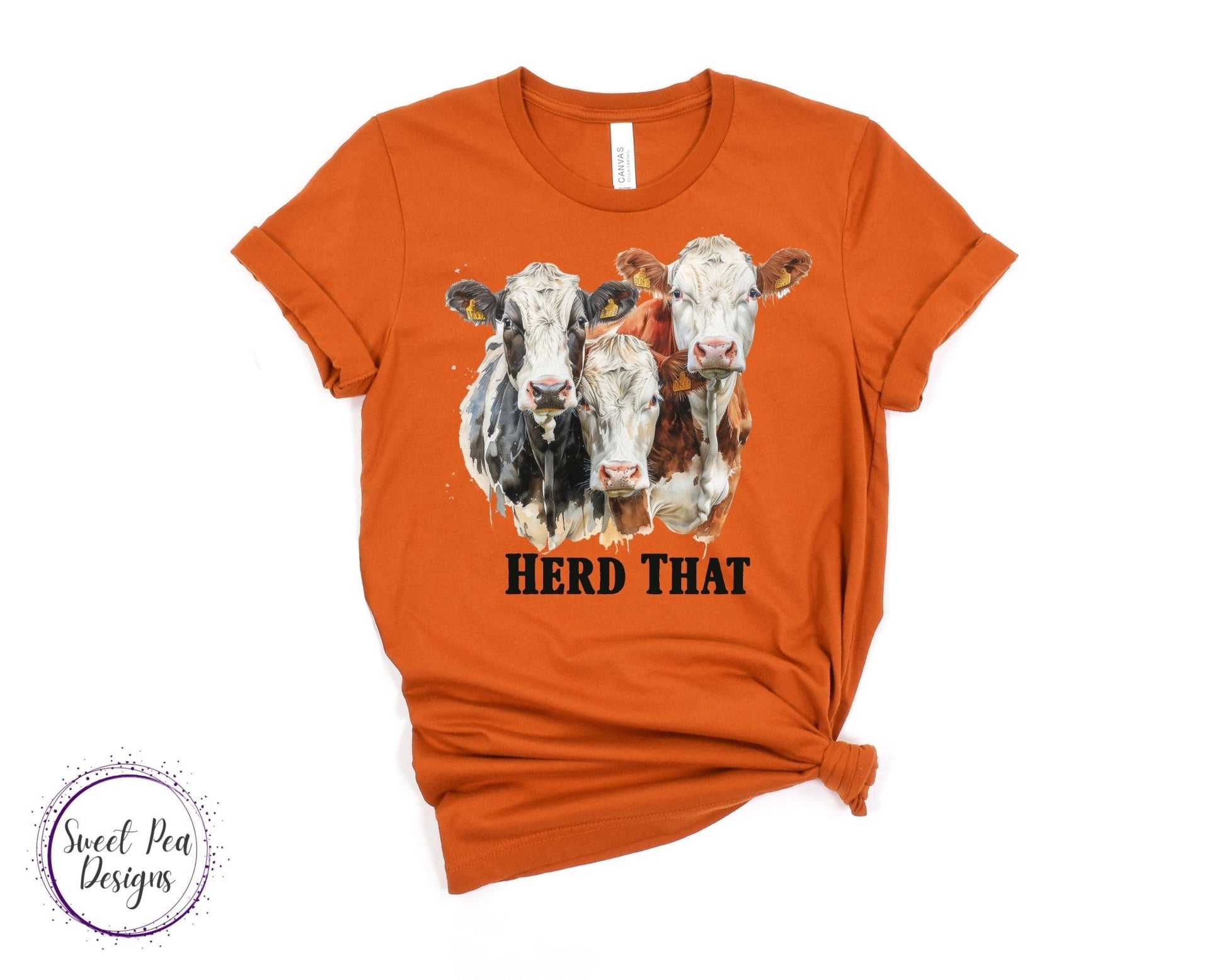 Ringspun Cotton Short Sleeve Shirt - Herd That - Sweet Pea Designs - Gift Shop