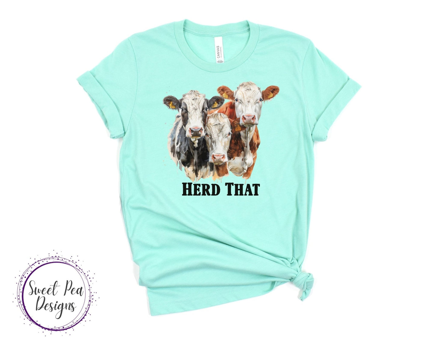 Ringspun Cotton Short Sleeve Shirt - Herd That - Sweet Pea Designs - Gift Shop