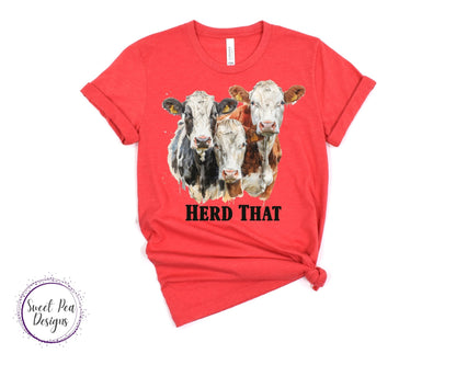 Ringspun Cotton Short Sleeve Shirt - Herd That - Sweet Pea Designs - Gift Shop