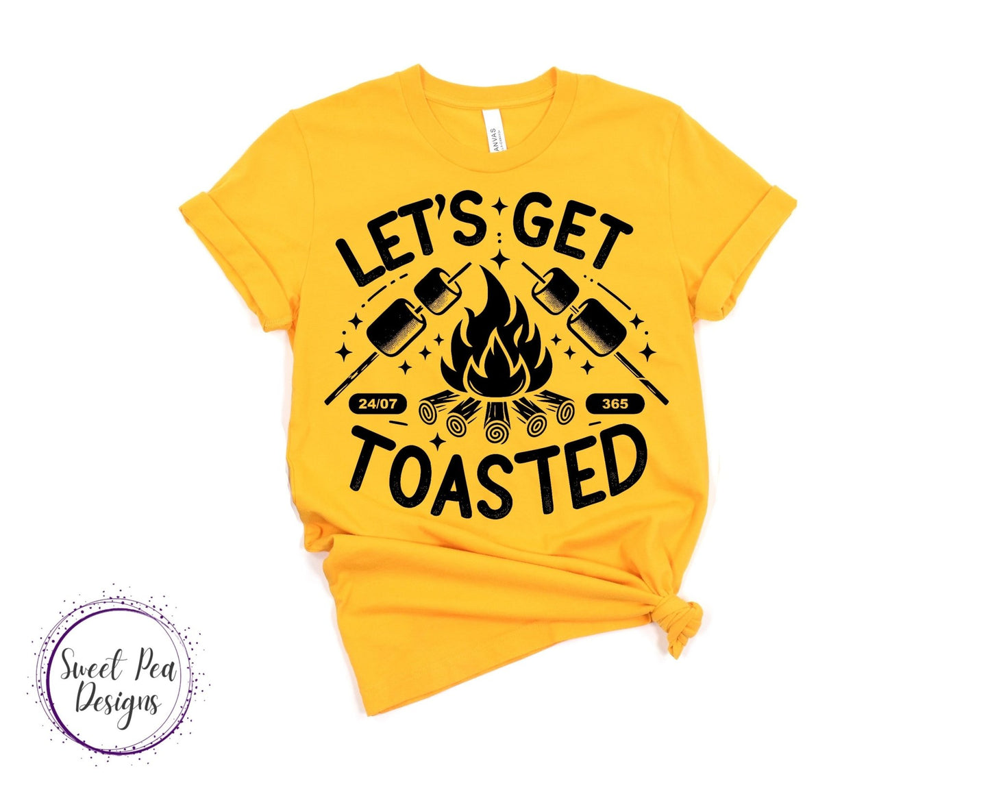 Ringspun Cotton Short Sleeve Shirt - Let's Get Toasted - Sweet Pea Designs - Gift Shop