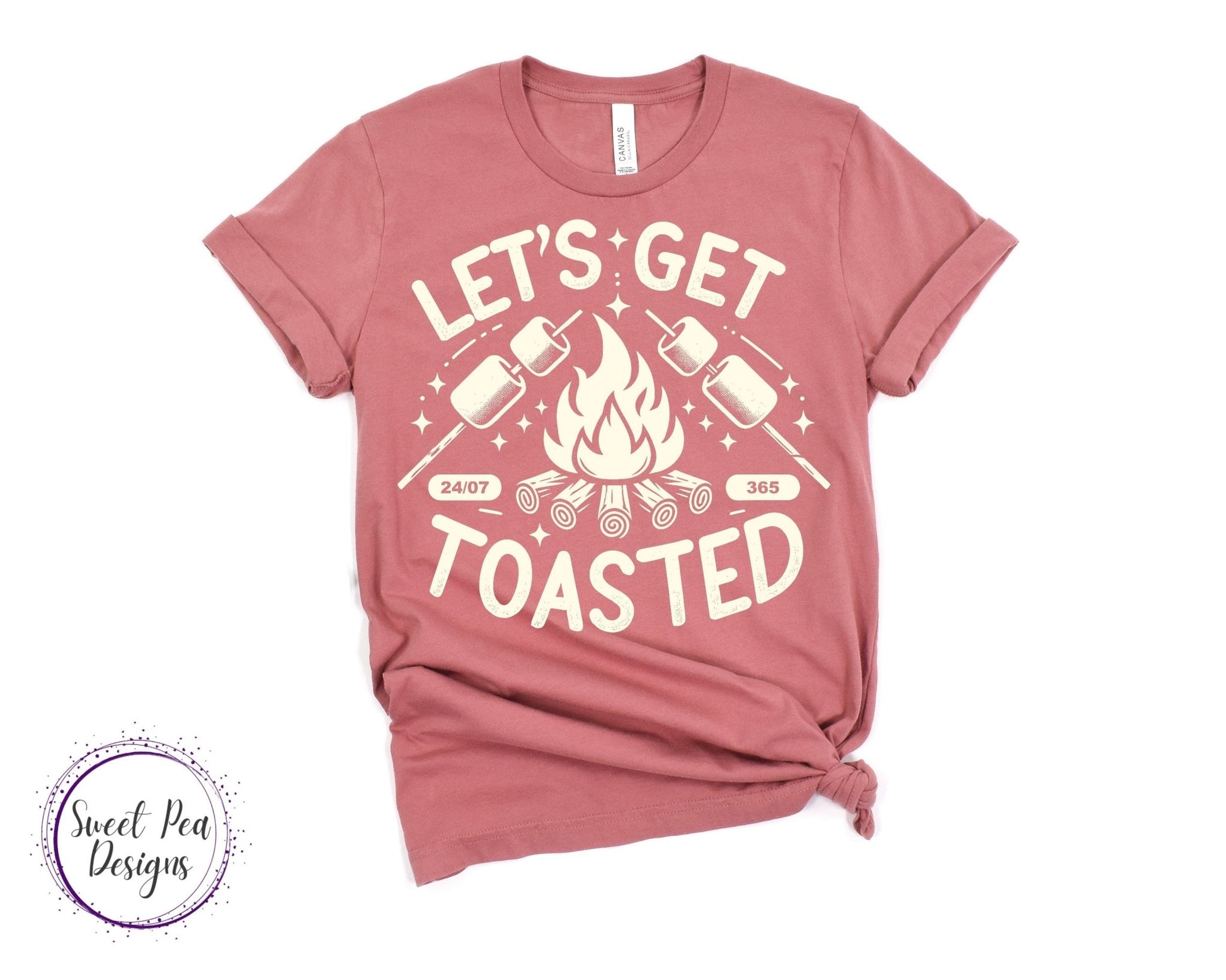 Ringspun Cotton Short Sleeve Shirt - Let's Get Toasted - Sweet Pea Designs - Gift Shop