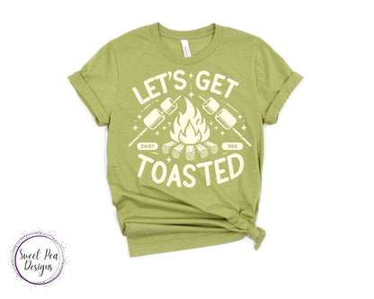 Ringspun Cotton Short Sleeve Shirt - Let's Get Toasted - Sweet Pea Designs - Gift Shop